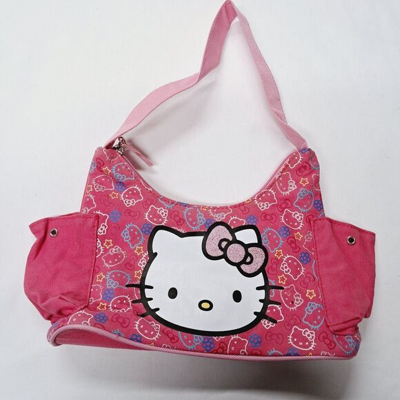 Hello Kitty Mini Purse Bag Pink Sanrio 2013 Zip Scene Coquette Kidcore Punk - Picture 1 of 12
